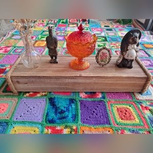 Large Rustic Wood Floating Wall Display Shelf Farmhouse Boho